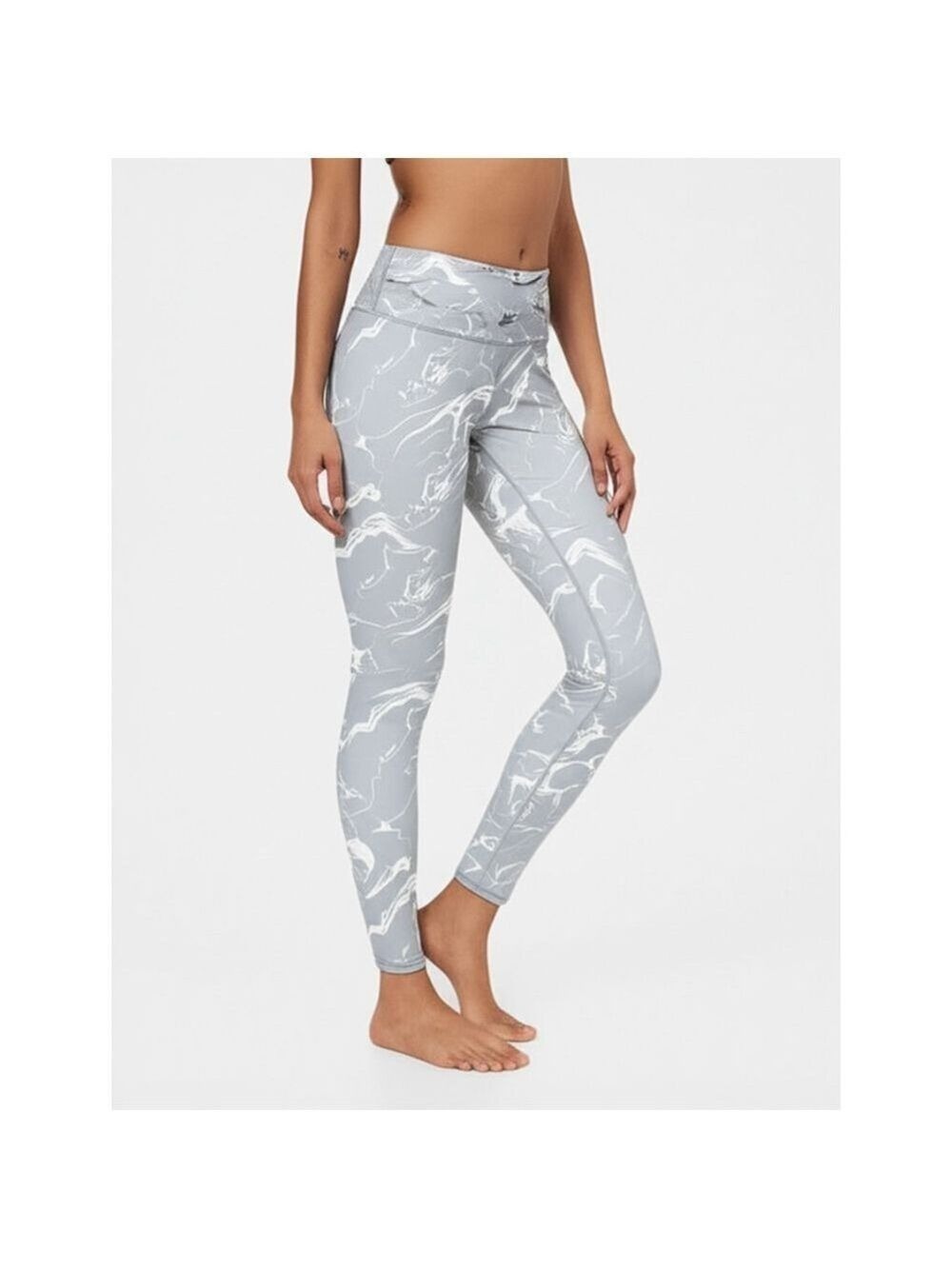 All in Motion XXL Leggings Gray White Marble Print Athletic